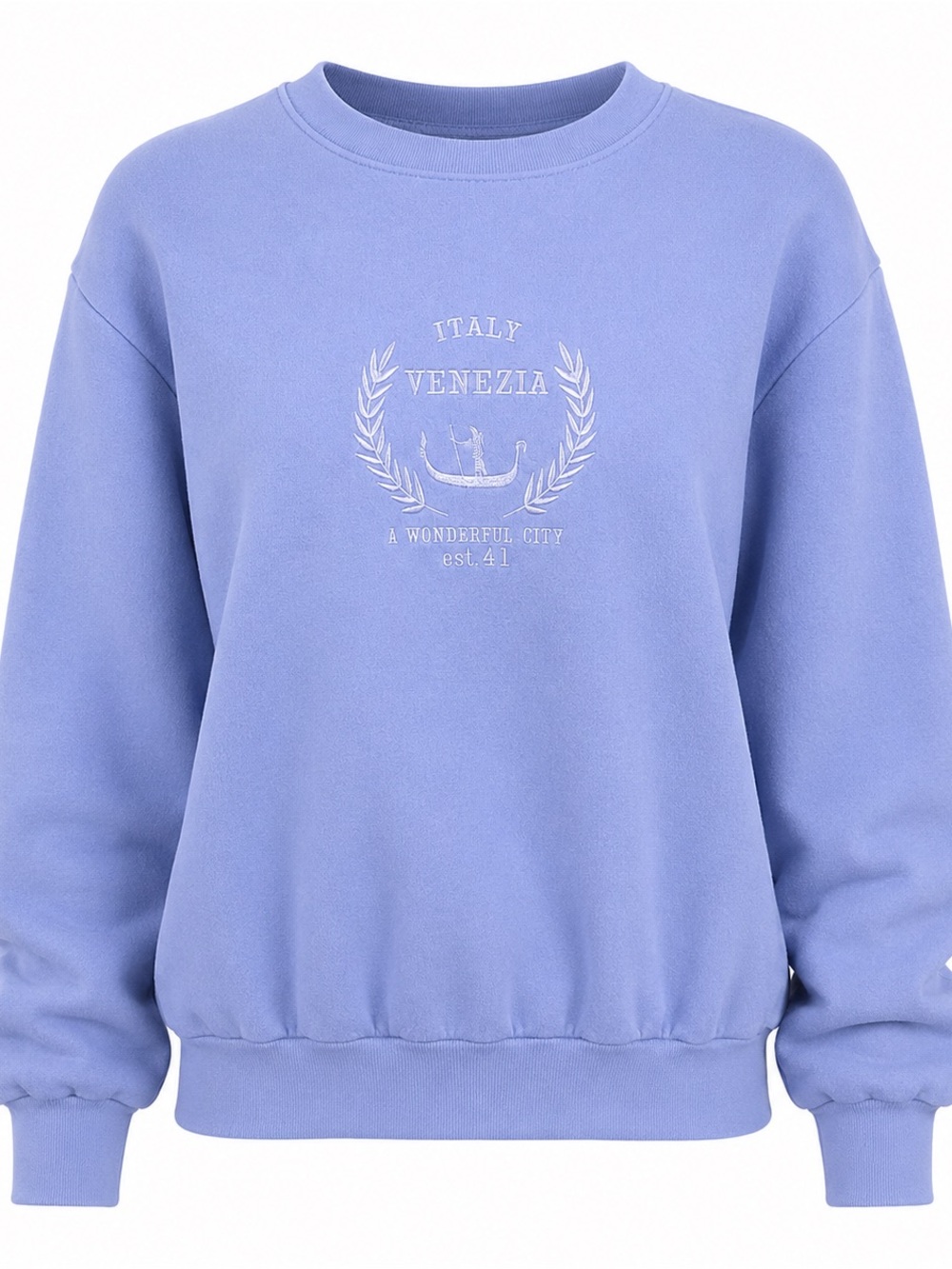 Venezia Relaxed Crewneck Sweatshirt - Lavender Blue